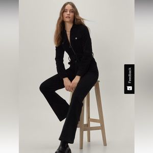 Nasty Gal long sleeve corduroy jumpsuit